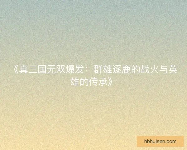 《真三国无双爆发：群雄逐鹿的战火与英雄的传承》